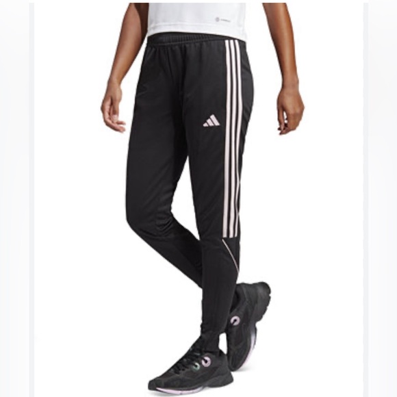 adidas Pants - Adidas black/clear pink tiro track pants